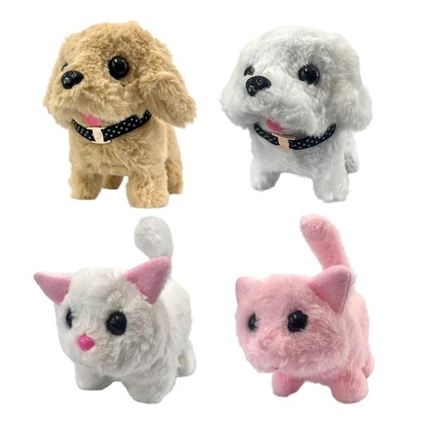 電動 ぬいぐるみ 動く 鳴く とことこアニマル 15cm 猫 犬 ねこちゃん