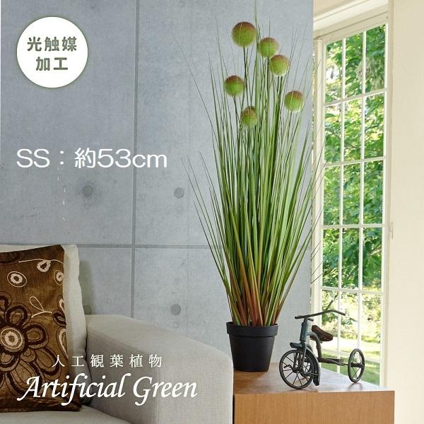 人工観葉植物 ボールグラス SSサイズ 約53cm 光触媒 人工観葉