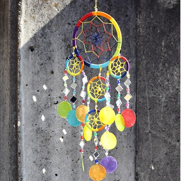 カラフルカピス ドリームキャッチャー 魔除け お守り バリ インテリア インテリア雑貨 小物 置物 オブジェ モビール アジアン雑貨 I アートフルライフyahoo ショップ 通販 Yahoo ショッピング