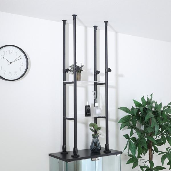 上置き突っ張りシェルフ BAAL BK WH 家具 インテリア ラック シェルフ  