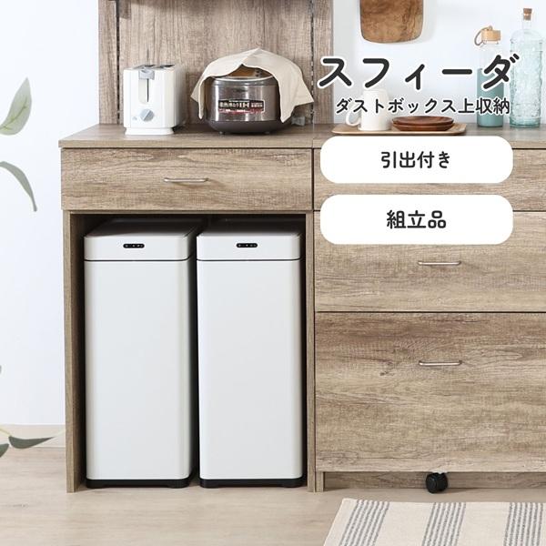 不二貿易（Fuji Boeki） スフィーダ ダストボックス上収納ラック GY NA