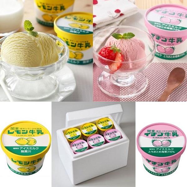 [Release date: June 21, 2024]レモン牛乳・イチゴ牛乳カップ各6個栃木県のご当地飲料「レモン牛乳」「イチゴ牛乳」がそれぞれアイスになりました。心地よい甘味と爽やかなレモンの香りで、どこかなつかしさを感じる美味しさの...