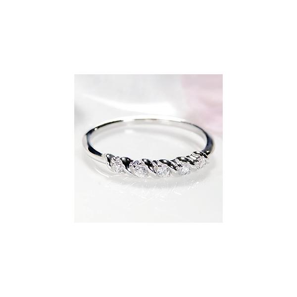 Pt900 0.1ct ツイスト ダイヤモンドリング : ジュエリーvivid - 通販