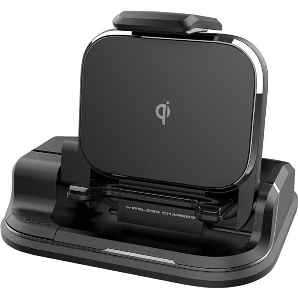 ワイヤレス充電器 自動開閉ホルダー 自動ヘッドアップ 充電器 ホルダー型 エンジン連動 カシムラ KW-35