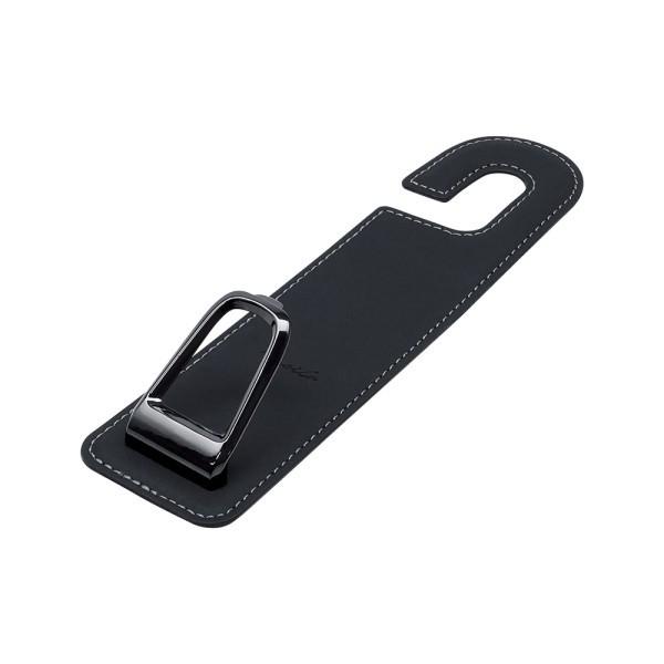 Facile ヘッドレストフック カー用品 レザー調 ブラック 取っ手 L字フック 買い物袋 簡単装着 φ12〜14mm 車内収納 PF-459 ヤック