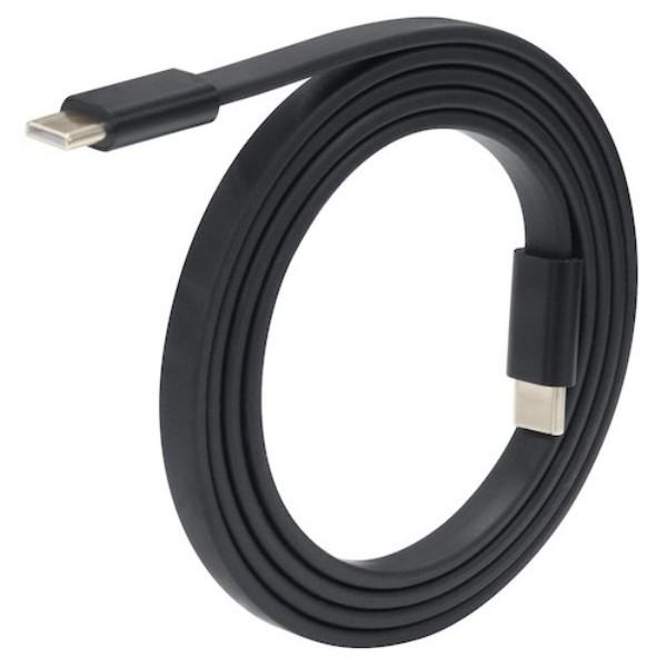 マグネットフラットソフトケーブルCC 1.0m カー用品 USB-C TPE樹脂