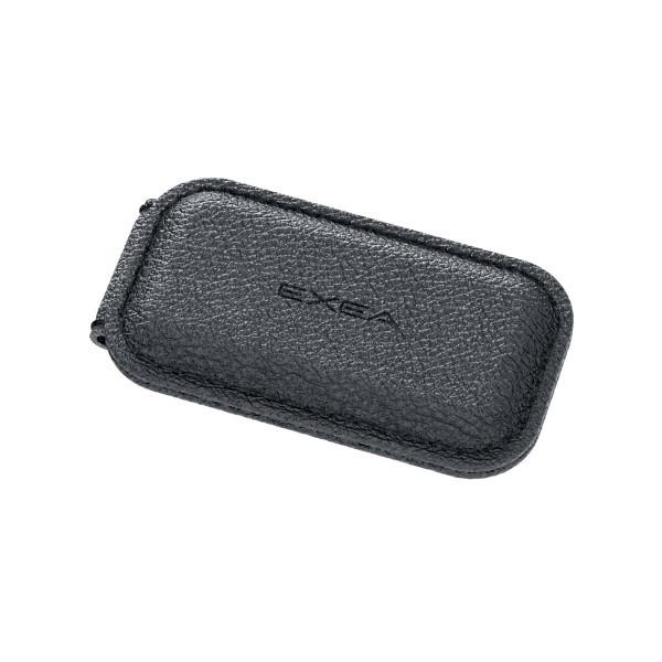 レザーベルトストッパー カー用品 車内 シートベルト 本革調レザー マグネット装着 ブラック シンプル EE-116 星光産業