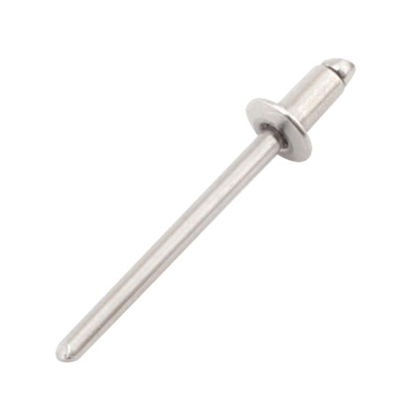 片側作業で強力な結束が可能です。■■■用途■■■部材と母材の締結。■■■機能・特徴■■■厨房等さびやすい場所に最適な、オールステンレスです。ハンドリベッターでのカシメ作業にご使用ください。■■■仕様■■■●リベット径：4.0mm。●下穴寸法...