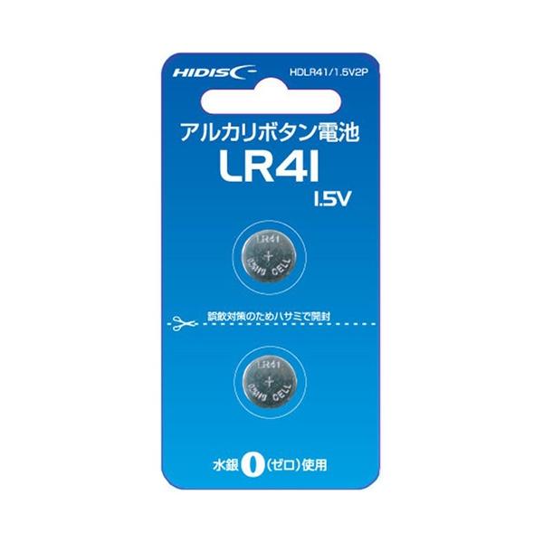ボタン電池LR41  HIDISC HDLR41/1.5V2P