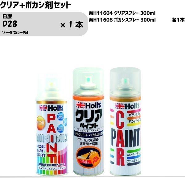 日産 D28 ソーダブルーPM MINIMIX スプレー 260ml 1本 クリア+ボカシ剤セット