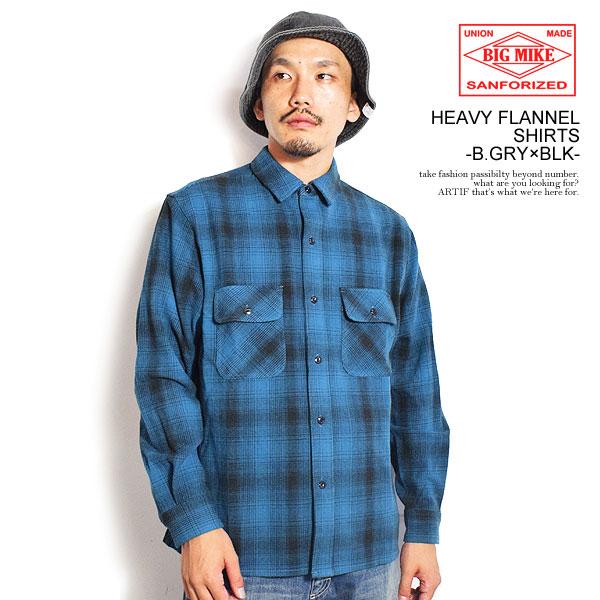 BIG MIKE（ビッグマイク） シャツ BIG MIKE HEAVY FLANNEL SHIRTS -B