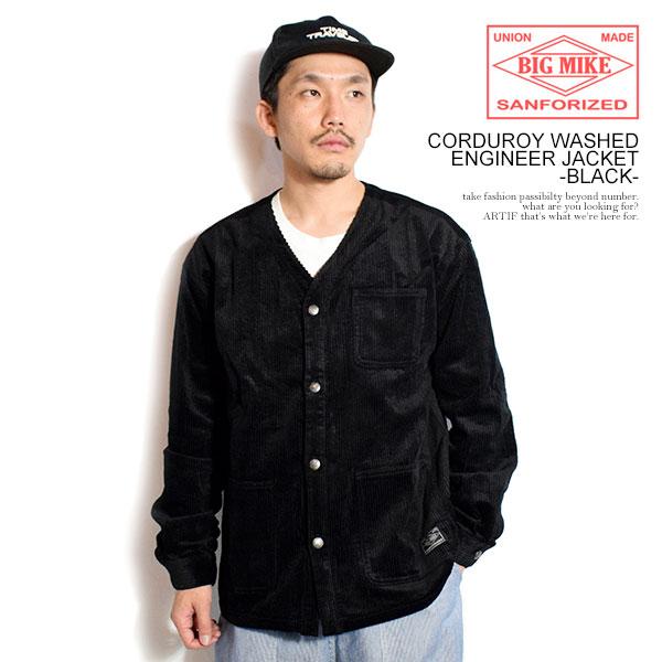 Lサイズ BIG MIKE ビッグマイク エンジニア ジャケット ブラック BIG MIKE（ビッグマイク） ジャケット BIG MIKE CORDUROY WASHED