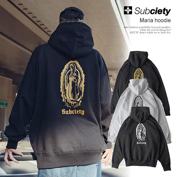 SALE セール サブサエティ パーカー SUBCIETY Maria hoodie subciety メンズ プルオーバー スウェット ヘビーウェイト 裏起毛 爆買