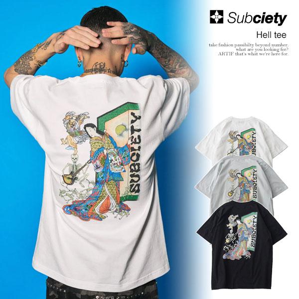 SALE セール サブサエティ Tシャツ SUBCIETY Hell tee subciety メンズ 半袖 半袖Tシャツ グラフィックTシャツ 送料無料 ストリート