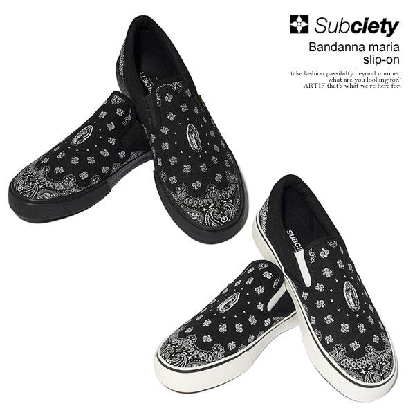 F.C.R.B. バンダナ柄 スリッポンサンダル Subciety（サブサエティ） スニーカー SUBCIETY Bandanna maria slip