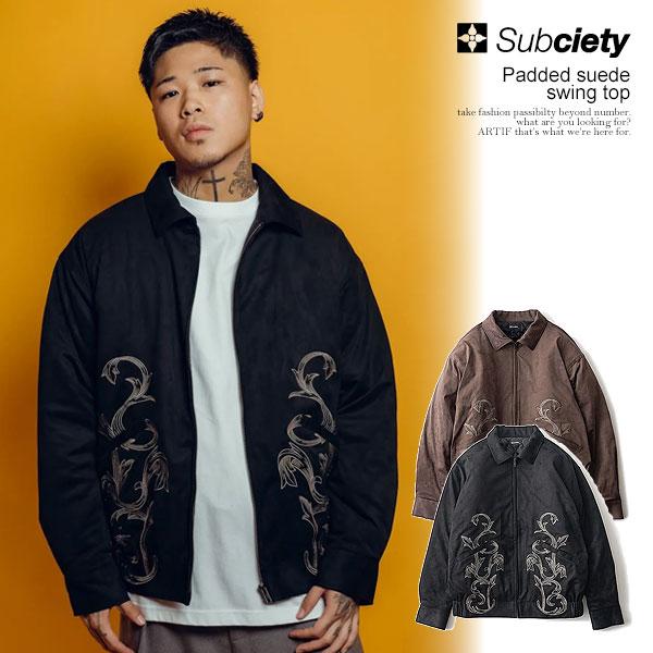 SUBCIETY サブサエティ Padded suede swing top subciety メンズ ジャケット スウィングトップ フェイクスエード 送料無料 atfjkt Subciety（サブサエティ） ジャケット SUBCIETY Padded suede swing