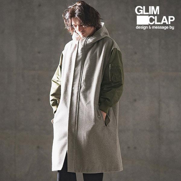 2024 秋冬 1st 先行予約 9月中旬〜下旬入荷予定 GLIMCLAP グリムクラップ Military design mixed hooded coat メンズ atfjkt GLIMCLAP 2024 秋冬 1st 先行予約 9月中旬〜下旬入荷予定 グリム