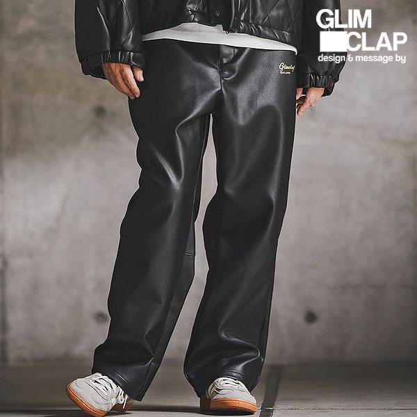 2025 秋冬 2nd 先行予約 11月上旬〜中旬入荷予定 GLIMCLAP グリムクラップ Synthetic Leather Straight-Leg Trousers メンズ atfpts GLIMCLAP 2025 秋冬 2nd 先行予約 11月上旬〜中旬入荷予定 グリム