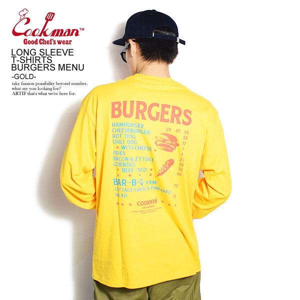 COOKMAN �N�b�N�}�� ���� T�V���c �����Y ���f�B�[�X �j�����p  BURGERS MENU  GOLD �J�W���A�� ������� ����'