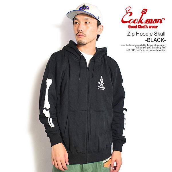COOKMAN（クックマン） パーカー COOKMAN Zip Hoodie Skull -BLACK