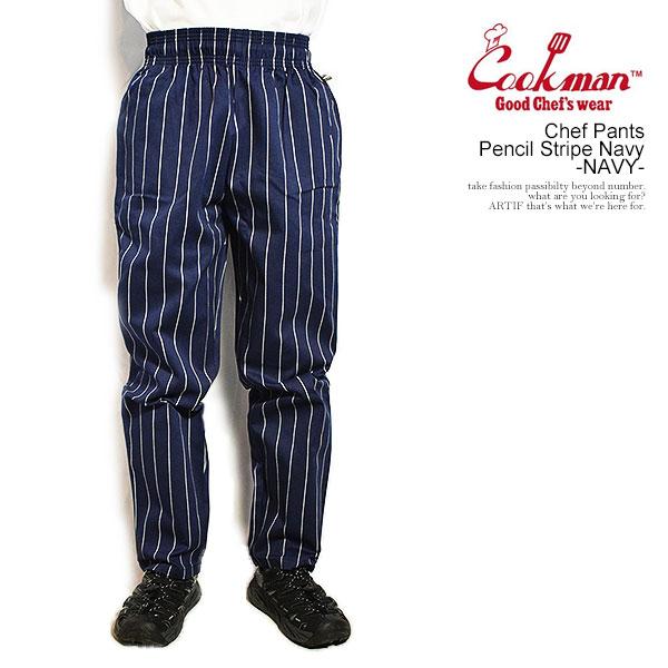 クックマン パンツ COOKMAN Chef Pants Pencil Stripe Navy -NAVY- メンズ シェフパンツ イージーパンツ 送料無料 ストリート