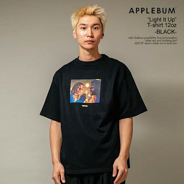 APPLEBUM（アップルバム） Tシャツ “Light It Up” T-shirt 12oz -BLACK 