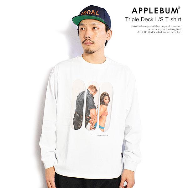 アップルバム Tシャツ APPLEBUM Triple Deck L/S T-shirt 12oz メンズ 長袖 ロンT ヘビーオンス 送料無料 ストリート