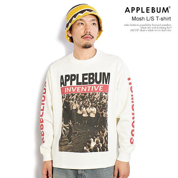 アップルバム Tシャツ APPLEBUM Mosh L/S T-shirt 12oz メンズ 長袖 ロンT ヘビーオンス 送料無料 ストリート