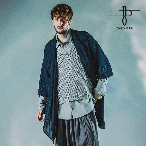 モールニット無地・ストライプガウン NO ID.（ノーアイディー） SALE セール ガウン NO ID. BLACK オープン