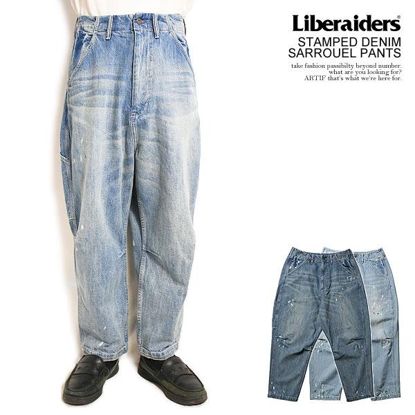 リベレイダース パンツ Liberaiders STAMPED DENIM SARROUEL PANTS 