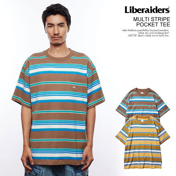 20％OFF SALE セール Liberaiders リベレイダース MULTI STRIPE POCKET TEE Tシャツ 半袖 ボーダーTシャツ 送料無料 atftps SALE セール リベレイダース Tシャツ Liberaiders MULTI STRIPE POCKET