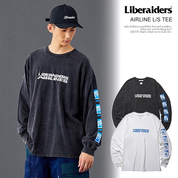 SALE セール リベレイダース Tシャツ Liberaiders AIRLINE L/S TEE メンズ ロンT 長袖 フロスト加工 送料無料 ストリート