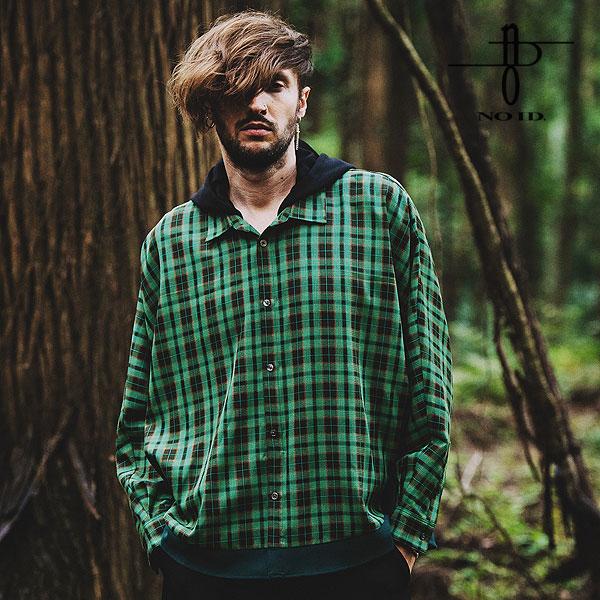 NO ID.（ノーアイディー） SALE セール シャツ スイッチングヘムライン