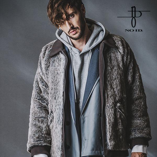 NO ID. SALE セール ノーアイディー ジャケット フェイクファーニット 