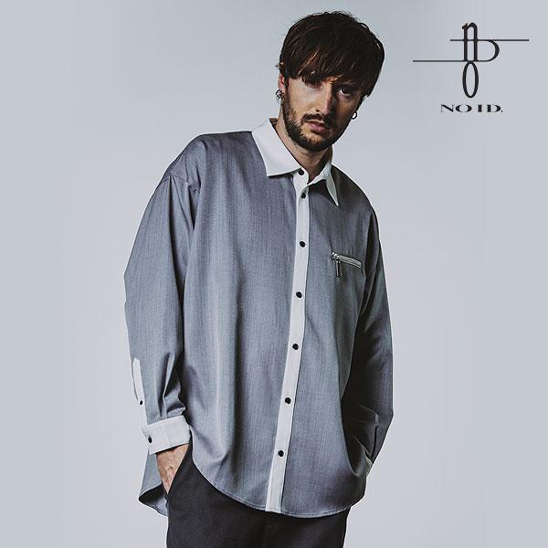 30％OFF SALE セール NO ID. ノーアイディー クレリックBIG-ZIP-SH メンズ シャツ 長袖シャツ ビッグシャツ 送料無料 atftps NO ID.（ノーアイディー） SALE セール シャツ クレリックBIG-ZIP-SH