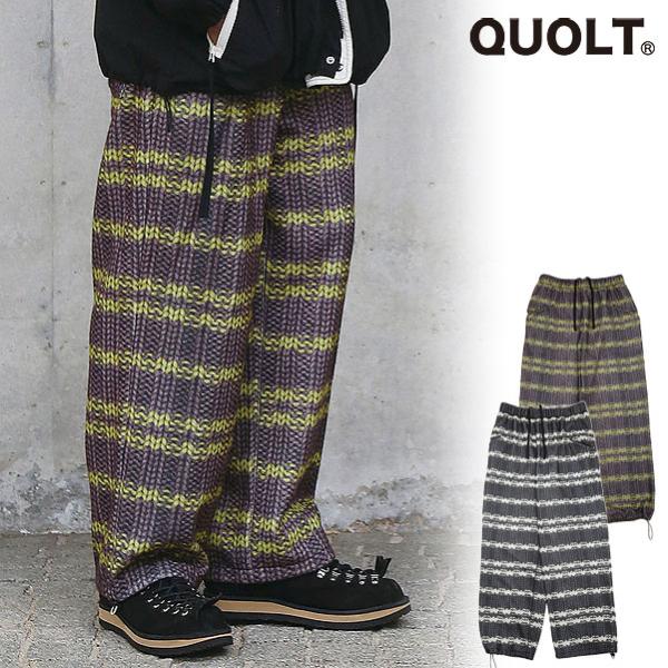 2025 冬 先行予約 10月下旬〜11月上旬入荷予定 QUOLT クオルト MUSTER KNIT-PANTS パンツ 送料無料 キャンセル不可 atfpts quolt（クオルト） 2025 秋冬 先行予約 9月下旬〜10月上旬入荷予定
