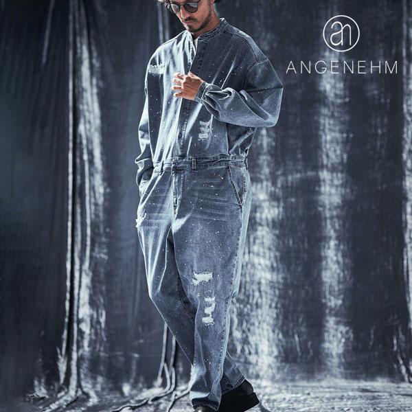 ANGENEHM アンゲネームデイリーファッションの代表アイテムであるデニムオールインワンに、ANGENEHMらしいアレンジを加えて個性的なディテールにアップデートした1着です。素材 : 綿-100%サイズ/身幅/股上/股下/わたり/裾幅/...