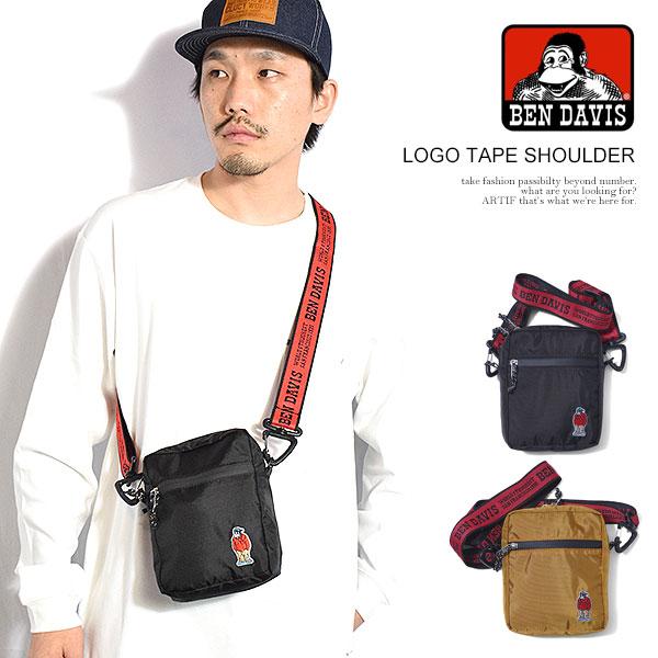 ベンデイビス ショルダーバッグ BEN DAVIS LOGO TAPE SHOULDER バッグ カバン ミニバッグ テープショルダー 送料無料