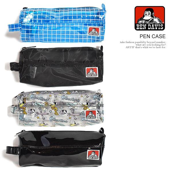 ベンデイビス ペンケース BEN DAVIS PEN CASE メンズ 筆箱 ペンポーチ 文房具 クリアペンケース ストリート