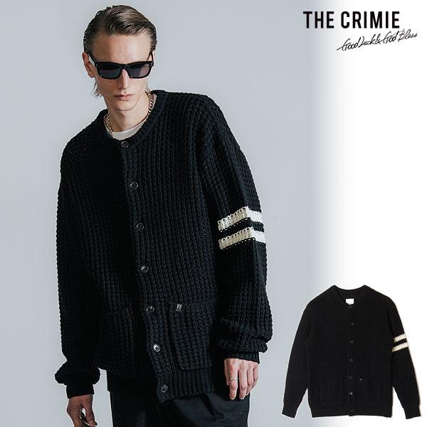 2025 秋冬 先行予約 11月下旬〜12月上旬入荷予定 CRIMIE クライミー BIG WAFFLE BORDER KNIT CARDIGAN キャンセル不可 atftps CRIMIE（クライミー） 2025 秋冬 先行予約 11月下旬〜12月上旬入荷予定