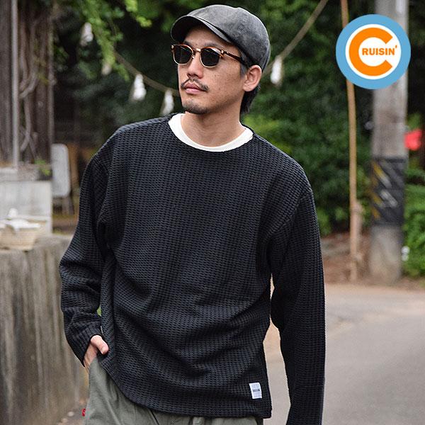 【ARTIF Original】 クルージン Tシャツ Cruisin' BIG WAFFLE THERMAL L/S メンズ サーマル 長袖 ロンT ワッフル素材 送料無料