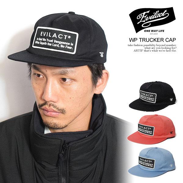 EVILACT イーブルアクト WP TRUCKER CAP メンズ キャップ トラッカーキャップ 5パネルキャップ ストリート atfcap SALE セール イーブルアクト キャップ EVILACT WP TRUCKER CAP メンズ