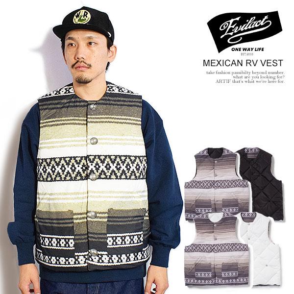 イーブルアクト ベスト EVILACT MEXICAN RV VEST メンズ 中綿ベスト リバーシブル メキシカンベスト 送料無料 ストリート