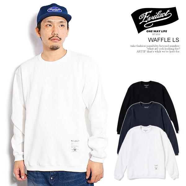 イーブルアクト Tシャツ EVILACT WAFFLE LS メンズ 長袖 ロンT ワッフルTシャツ 送料無料 ストリート