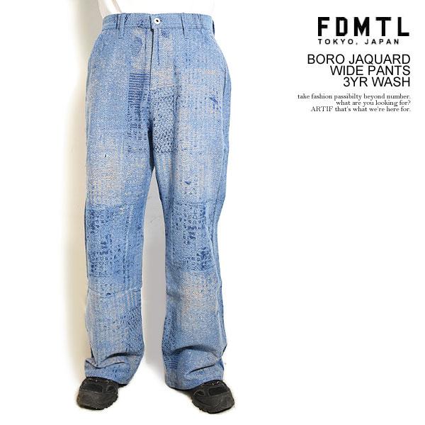 FDMTL ジーンズ FDMTL（ファンダメンタル） パンツ FDMTL BORO JAQUARD WIDE PANTS 3YR