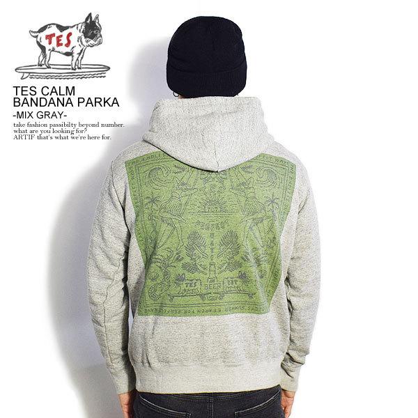 The Endless Summer エンドレスサマー パーカー Tes Calm Bandana Parka Mix Gray メンズ レディース 男女兼用 おしゃれ Fh g Artif 通販 Yahoo ショッピング