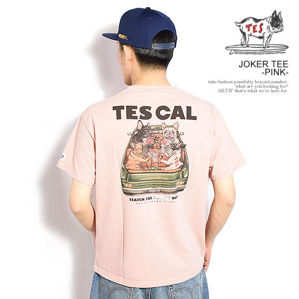 エンドレスサマー Tシャツ The Endless Summer TES JOKER TEE -PINK- メンズ 半袖 TES USコットン 送料無料 ストリート