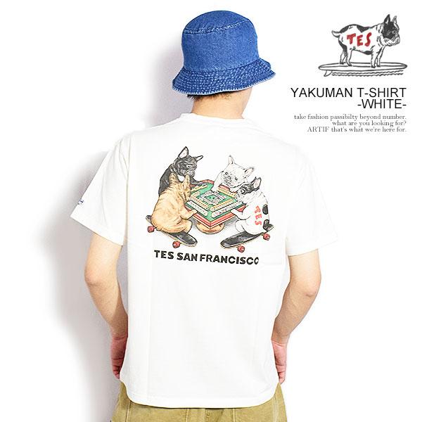 エンドレスサマー Tシャツ The Endless Summer TES YAKUMAN T-SHIRT -WHITE- メンズ 半袖 TES USコットン 送料無料 ストリート
