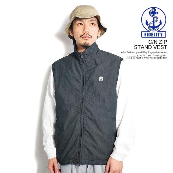 50％OFF SALE セール FIDELITY フィデリティ C/N ZIP STAND VEST メンズ ベスト スタンドカラー ユニフォームベスト atftps FIDELITY（フェデリティー） SALE セール フィデリティ ベスト