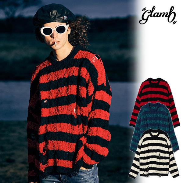 glamb グラム Fluff Border Knit ニット atftps glamb（グラム） ニット glamb Fluff Border Knit フラフボーダー